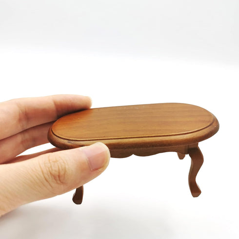 Dollhouse Decoration Accessories - 1/12 Miniature Coffee Table Furniture for Living Room Toy