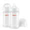 Pigeon Glass Nursing Bottle Wide Neck, Streamlined Body, Natural Feel, Easy to Clean, Heat-Resistant, 8.1 Oz (Pack of 2)