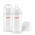 Pigeon Glass Nursing Bottle Wide Neck, Streamlined Body, Natural Feel, Easy to Clean, Heat-Resistant, 8.1 Oz (Pack of 2)