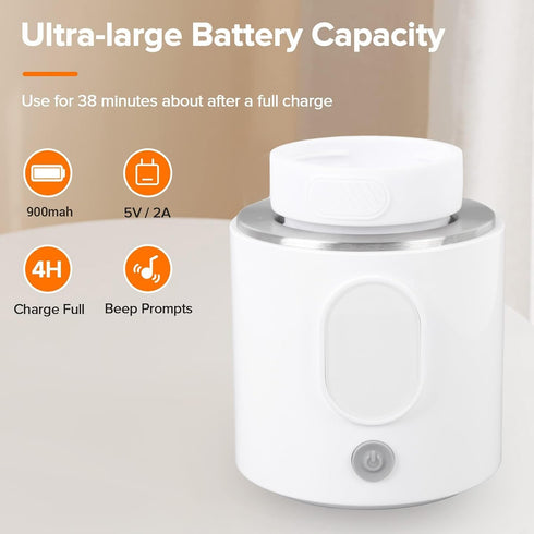 Cordless Electric Milk Heater - Fast Heating Bottle Warmer for Home & Travel