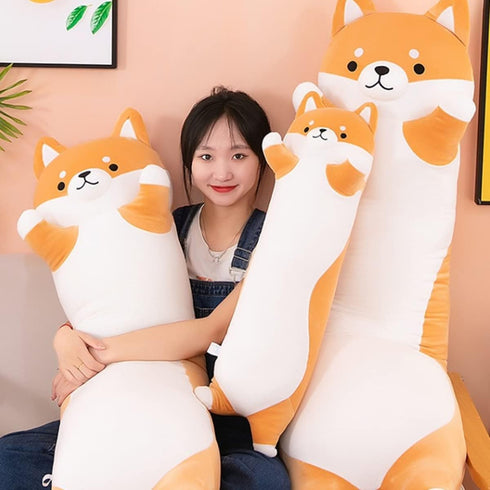 43.32'' Jumbo Dog Stuffed Animal, Long Dog Plush Pillow Toy, Cute Cartoon Soft Body Pillow Gift