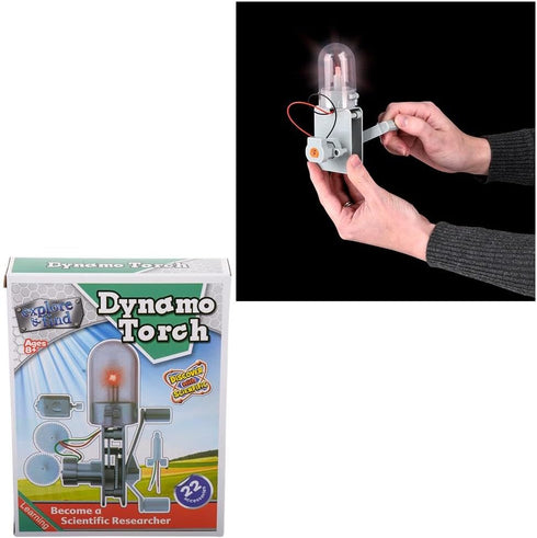 Forest & Twelfth Dynamo Science Kit, 22 Pcs DIY Hand Crank Generator Experiment Kit for Kids Aged 8+, Learning Toys