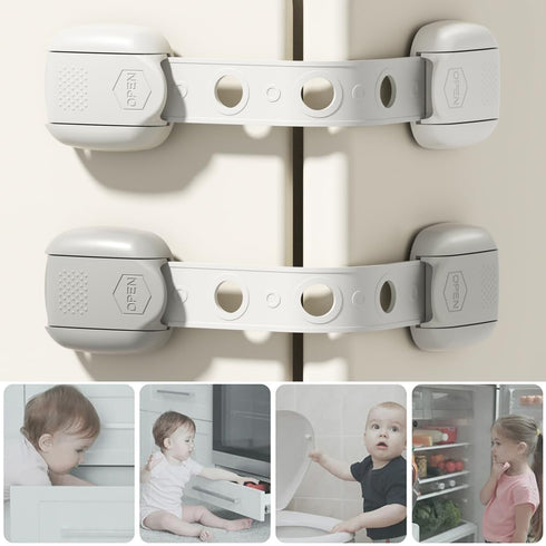 Generic (3 Pack) 3 (Pack 1)) Child Safety Strap Locks Baby Locks for Cabinets and Drawers, Toilet, Fridge & More.