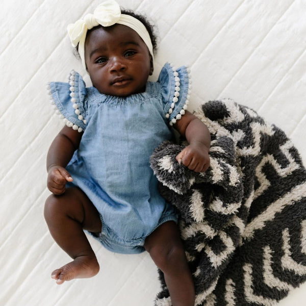 SARANONI Super Soft Blankets for Babies - Ultra Soft Double Layer Luxury (Mudcloth, Security 20" x 15")