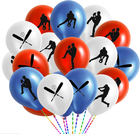 50 Baseball Party Latex Balloons for Sports Game Graduation Birthday Party Decorations Supplies
