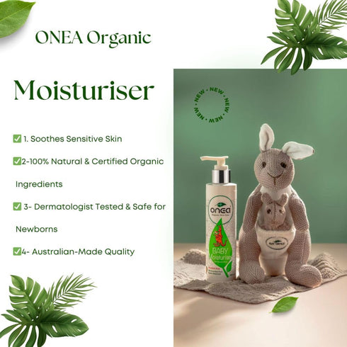 6.8 oz ONEA Baby Moisturizer - Natural Baby Lotion with Australian Manuka Honey, Vitamin E - Body Lotion to Relieve