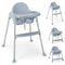 BABY JOY Baby High Chair, 4 in 1 Convertible High Chair with