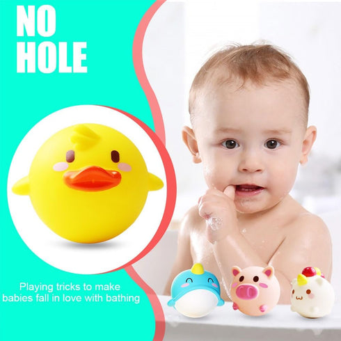 6-12 12-18 6PCS 1-3 Bath Toys Toddler No Hole Bath Tub Toys for Baby Months Toys Months Animal Floating Bathtub Toys