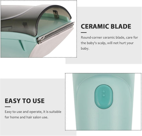 Trimmer Vaguelly Hair Portable Lightweight Hair Cutting Device with Rounded Ceramic Edge Protective for Newborn Boys