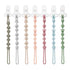 PandaEar 7 Pack Silicone Pacifier Clips, Pacifier Holder with One Piece Design
