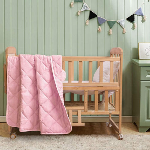 43x60 Inches, FLXXIE Down Alternative Oversized Toddler Comforter, Lightweight, Machine Washable and Warm Baby Crib