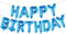 Happy Birthday Balloons, Aluminum Foil Banner Balloons for Party Decorations (Blue)