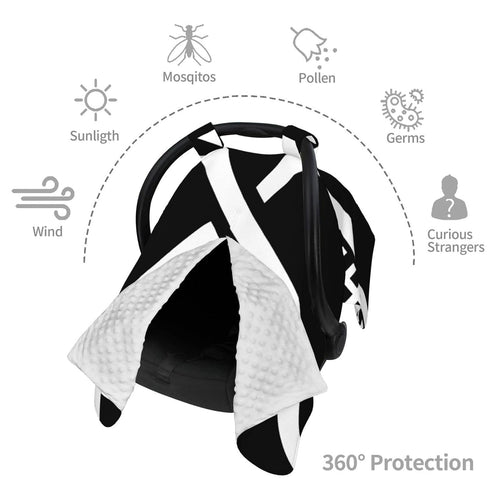 CQMZJHU Lacrosse Sticks Crossed Baby Car Seat, Rain Shelter, Multifunctional Nursing Cover for Newborns, Mother Care
