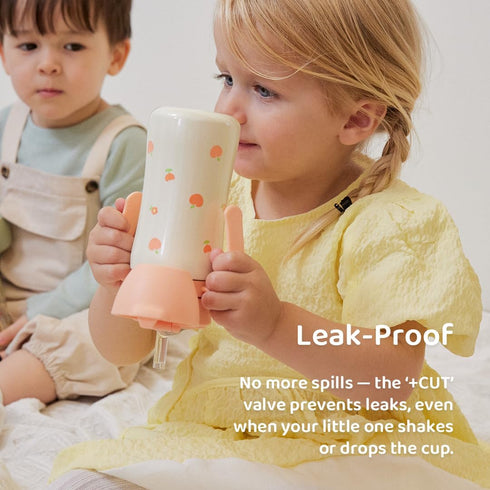 316 6oz) GROSMIMI Insulated Stainless Steel Spill Proof Straw Cup, Water bottle with Flip Top for Toddlers, BPA Free