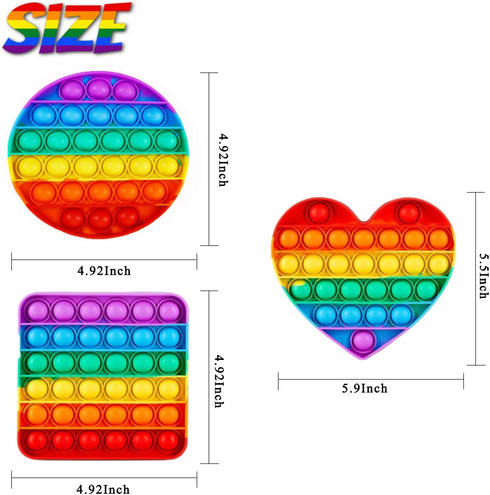 Joyisle 12pcs 5in Random Pop Bubble Fidget Sensory Toys, Pop Toy Bulk for Party Favor, Classroom Student Prizes Easter