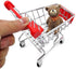 kxkxvovo Mini Shopping Cart, Red, Durable, Perfect for Role Play, Storage, and Decor