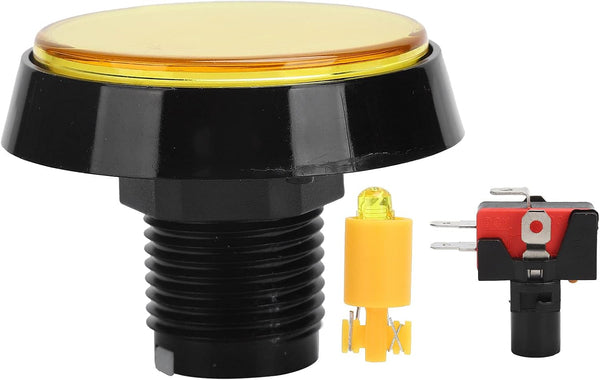 60mm Arcade Buttons: Big Round Plane Game Console Button with LED Lights, High Sensitivity Push Button for Arcade