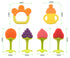 0-6 Frozen 6 Pack Teether Toys for Babies Months, Newborn Infant Teethers Freezer Safe Silicone, Teething Toys