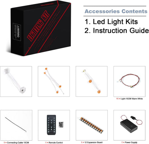 BrickBling LED Light Compatible with Lego 75376 Tantive IV, Remote Control Version Lighting, No Model Included