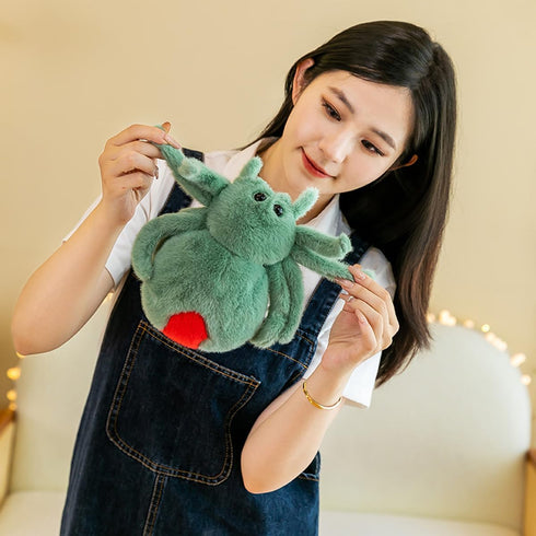 Soft Fur Huggable Green Spider Plush Toy, Adorable 9.8-inch Jumping Spider Doll for Kids & Adults