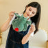 Soft Fur Huggable Green Spider Plush Toy, Adorable 9.8-inch Jumping Spider Doll for Kids & Adults
