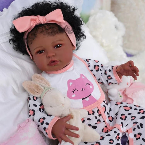 BABESIDE 3 Pcs Cat Style Romper Baby Doll Clothes for 17-22 Inch Dolls, Accessories for Newborn Boy & Girl