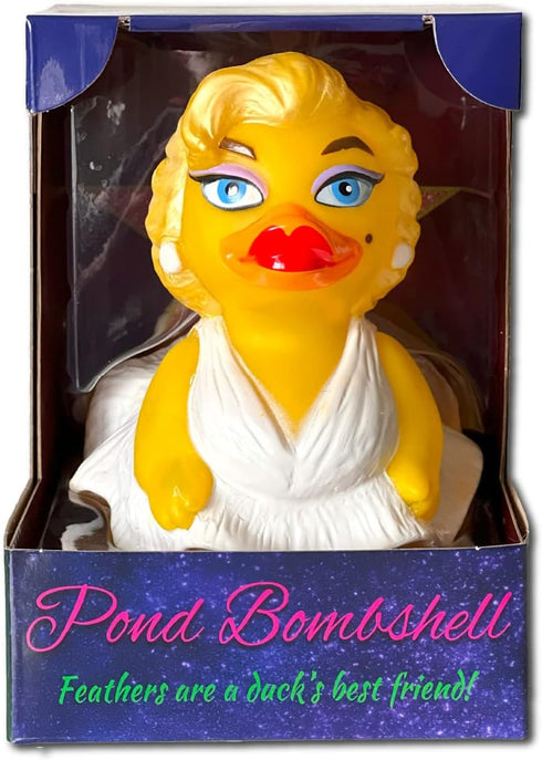 Pond Bombshell Floating Rubber Ducks - Collectible Bath Toy Gift for Kids & Adults
