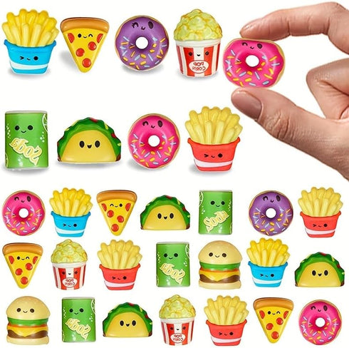 Holydeck 24 Pcs Food Slow Squishy Toys Soft Stress Relief Fidgets Toys for Kids Boys Girls Goodie Bag Christmas