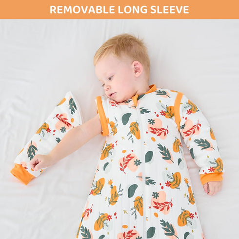 amo nenes 2.5 0-6M Baby Sleep Sack, TOG Winter Wearable Blanket, Removable Long Sleeves Baby Sleeping Bag for Infants