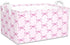 BBSET 3 Pcs Pink Bow Storage Basket, Coquette Girls Rectangle Storage Bins Box with Handles, Bows and Chery Shelf