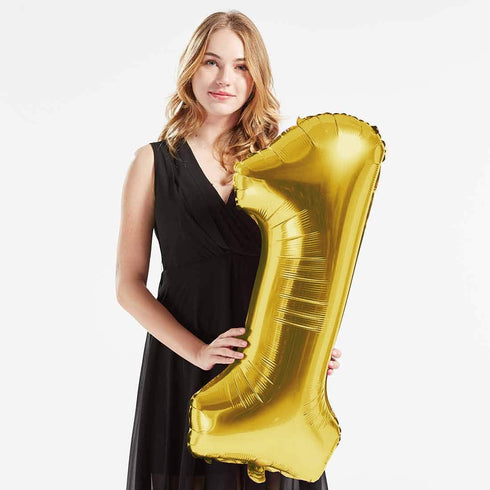 40inch Gold Foil 15 Helium Jumbo Digital Number Balloons, 15th Birthday Decoration for Girls or Boys, Sweet 15 Birthday