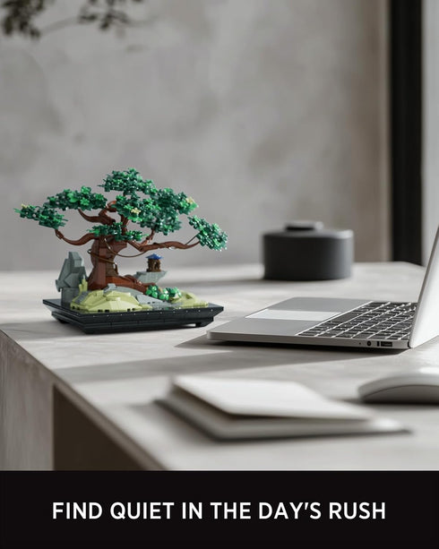 Set, (733 NF10322) Nifeliz CHAN Bonsai Tree Building Artificial Plant Model Toy for Desk or Home Decor, Peaceful Gift