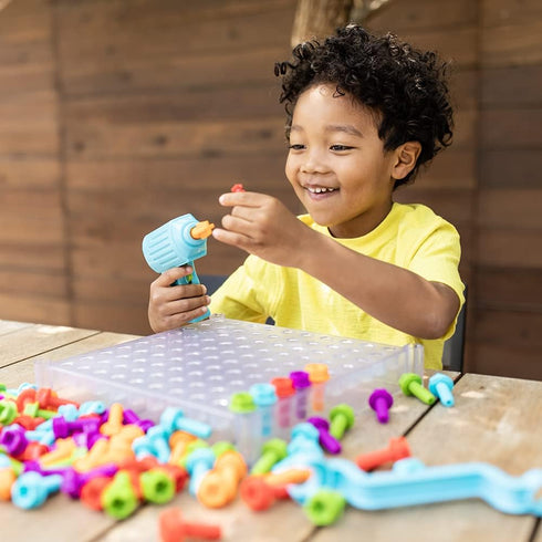 Set Set, 3+ Educational Insights Design & Drill See-Through Creative Workshop - Construction Toys & Toddler Tools, Kids