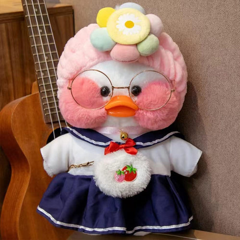 9 Kids12inch (1White Duck Stuffed Animal Toy with Outfits and Accessories to Match DIY Dress Up Clothes for Duck Plush