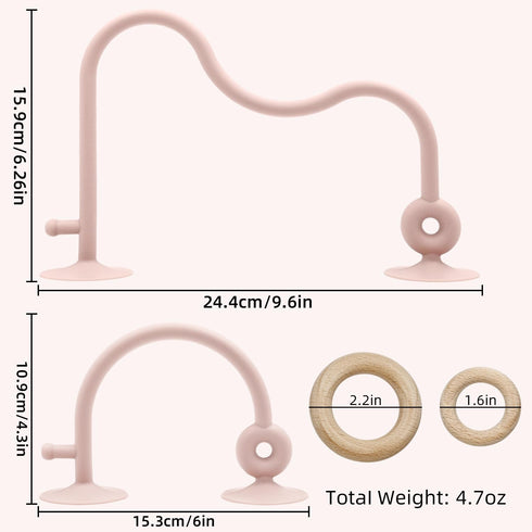 Baby Sensory Teething Chew High Chair Suction Toys | Food Grade Silicone Teether with Oak Loop Montessori Toy
