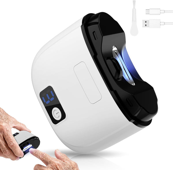 Electric Nail Clippers for Seniors,3 Speed Gears Adjustable with LED Light,Electric Toenail