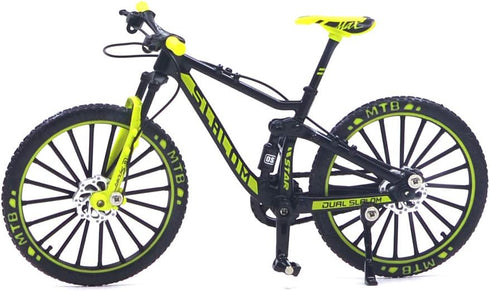 Ailejia Mountain Bike Toy Mini Cake Topper - Dirt MTB Bicycle Ornament Model for Home Decoration Crafts (Black Green)