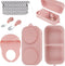 Travel Silicone Baby Feeding Set with 316 Stainless Steel Spoon & Fork