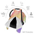 Hcpwzrf Pink Lime Green Purple Blue Polygon Art Baby Car Seat Cover & Nursing Cover - Breathable Stretch Multi-Use