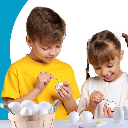 30pcs 2-3/8" Blank White Plastic DIY Easter Eggs