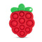 RaZbaby RaZberry Pop Teether for Babies 3 Months & Up - Natural Raspberry Shaped BPA Free Silicone Teether