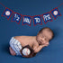 Felt Half Way To First Baseball Banner, Decorations for Half Birthday Party