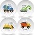 Tiny Expressions - Construction Plates for Toddlers - Set of 4 Melamine