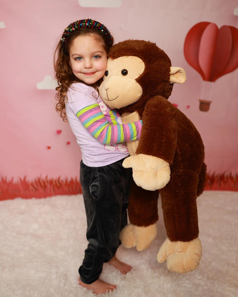 30" BENINY Giant Plush Monkey - Super Soft & Huggable Stuffed Animal, Cuddly Toy & Pillow for Kids & Adults