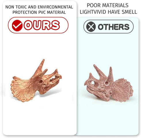 19 PCS Mini Mammal Skull Set, Realistic Dinosaur Bones Playsets for Prehistoric Animals Collection