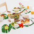 60Pcs Tropical Party Decorations, Artificial Palm Leaves & Hibiscus Flowers for Hawaiian Luau, Jungle Beach Theme