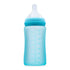 3-in-1 NB+,3M,6M,12M 8 oz) Glass Sippy Cups for Toddlers | Silicone Coated Glass Baby Bottles | Non-Toxic Transition