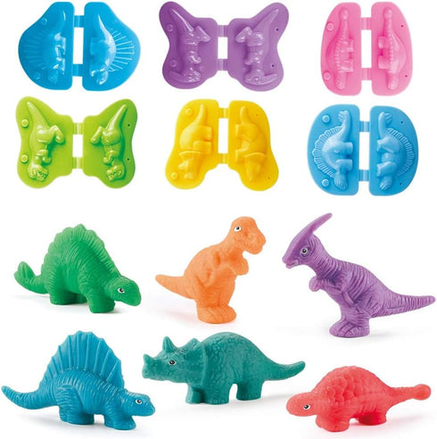 VConejo Color Dough Toys Accessories Set for Kids 2-4-8 Years, Dinosaurs World Creations Tools