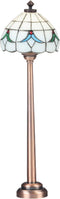Mini Dollhouse Tiffany Floor Lamp, LED Lighting for Dolls House Decor, Functional Light Furniture Accessory