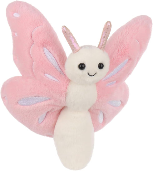 Apricot Lamb Pink Butterfly Plush Stuffed Animals for Kids, Soft Cute Plush Toys for Baby Girl and Boy, Fluffy Pink